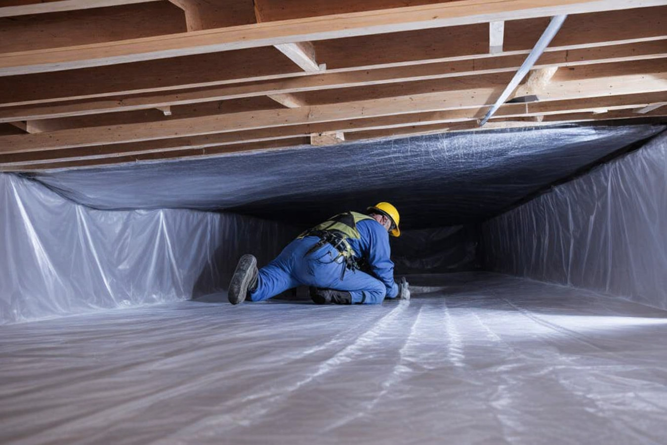 Vapor barrier installation in Chico, CA